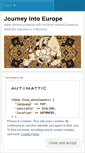 Mobile Screenshot of journeyintoeurope.com
